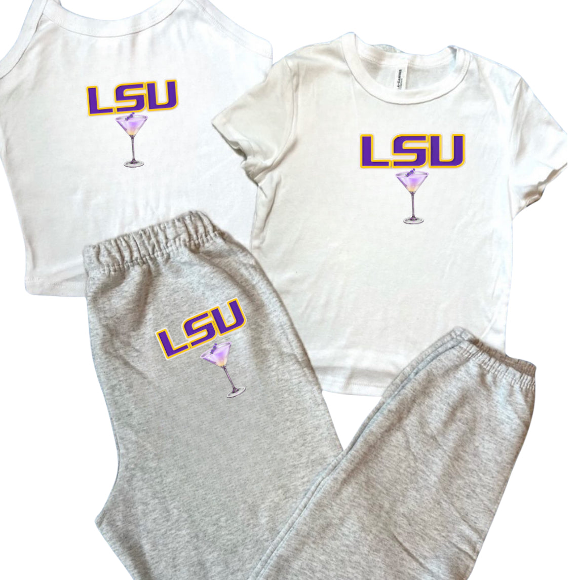 Custom College Martini w/ Cherry Sweats and Hoodies and Ts