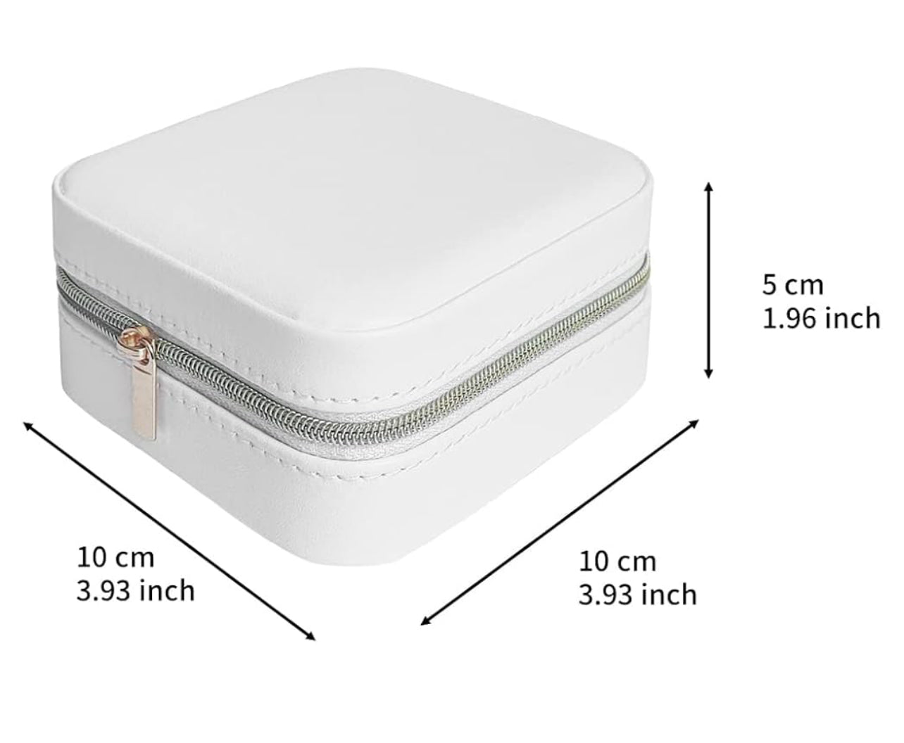 Mini travel Jewelry case with Zipper monogram or college logo faux leather (perfect for the dorm)