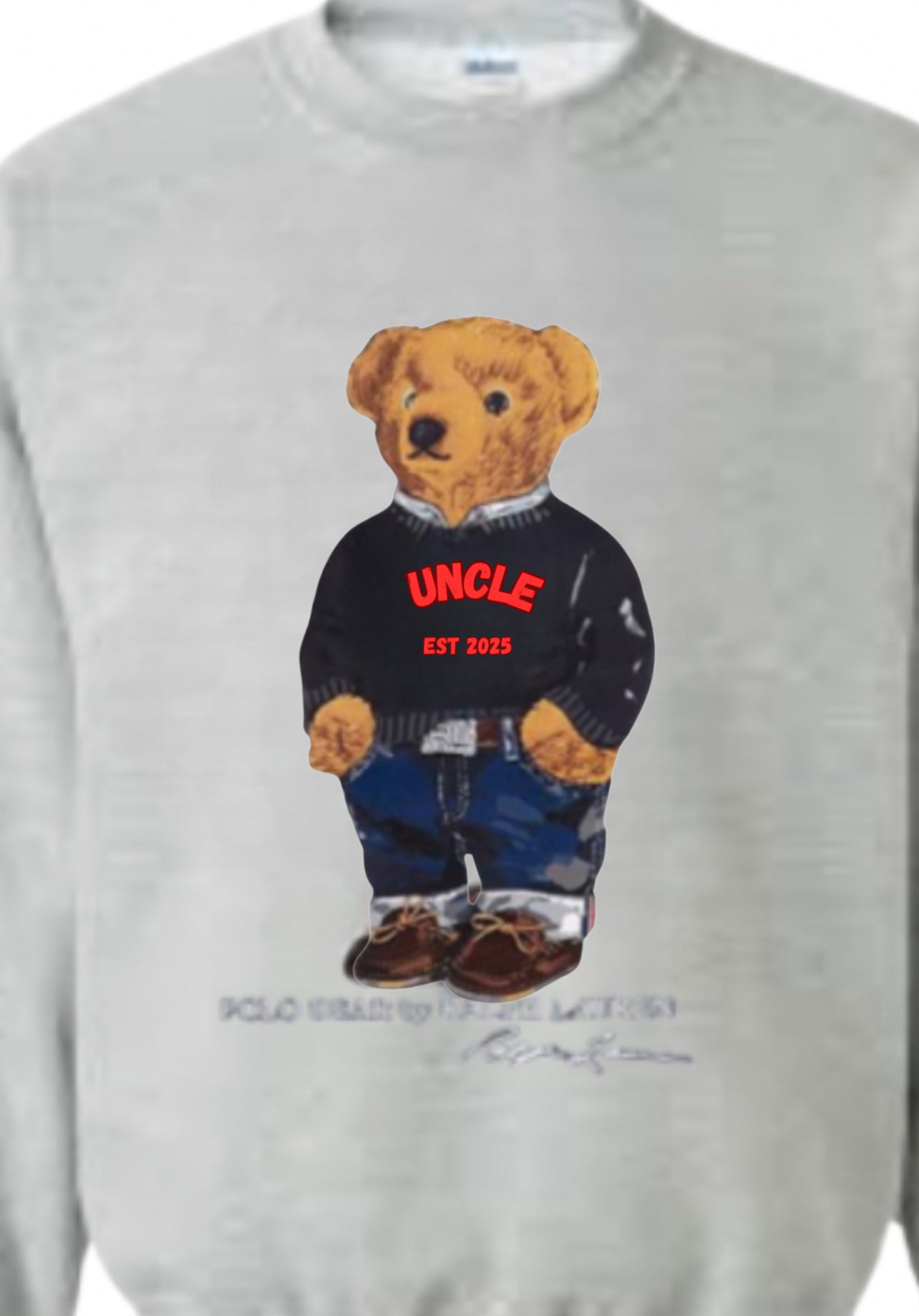 Polo Bear T-Shirt Personalized Family Gift | Grandpa, Grandma, Uncle, Aunt, Dad “Est. 2025”