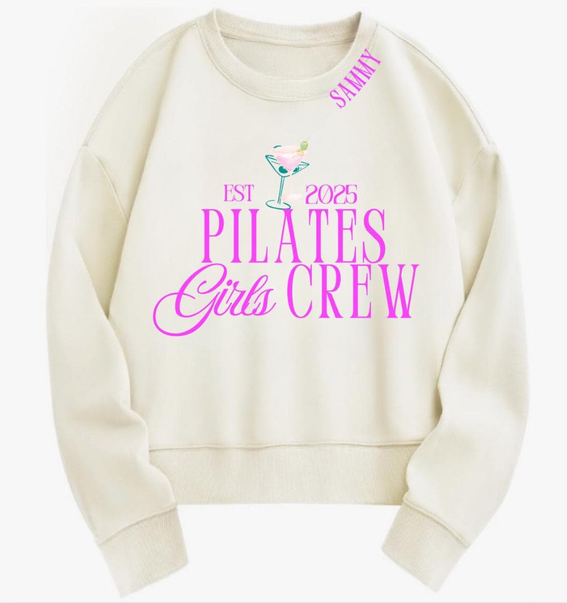 Pilates Ladies “Girls Crew” Oversized Sweatshirt with Custom Year | Cute pilates Crewneck | Gift | Est. Year Sweatshirt