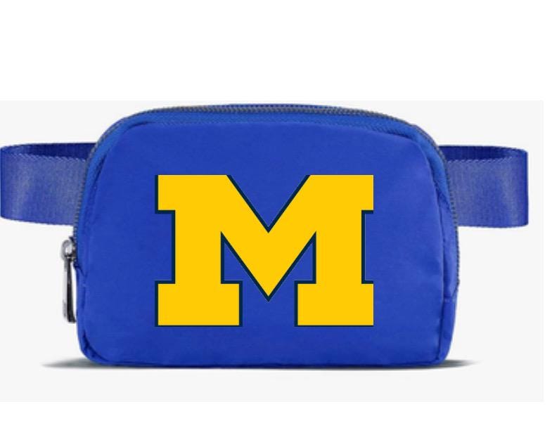 Custom Gameday or Travel Sherpa Waist Fanny pack with Adjustable Strap - Crossbody