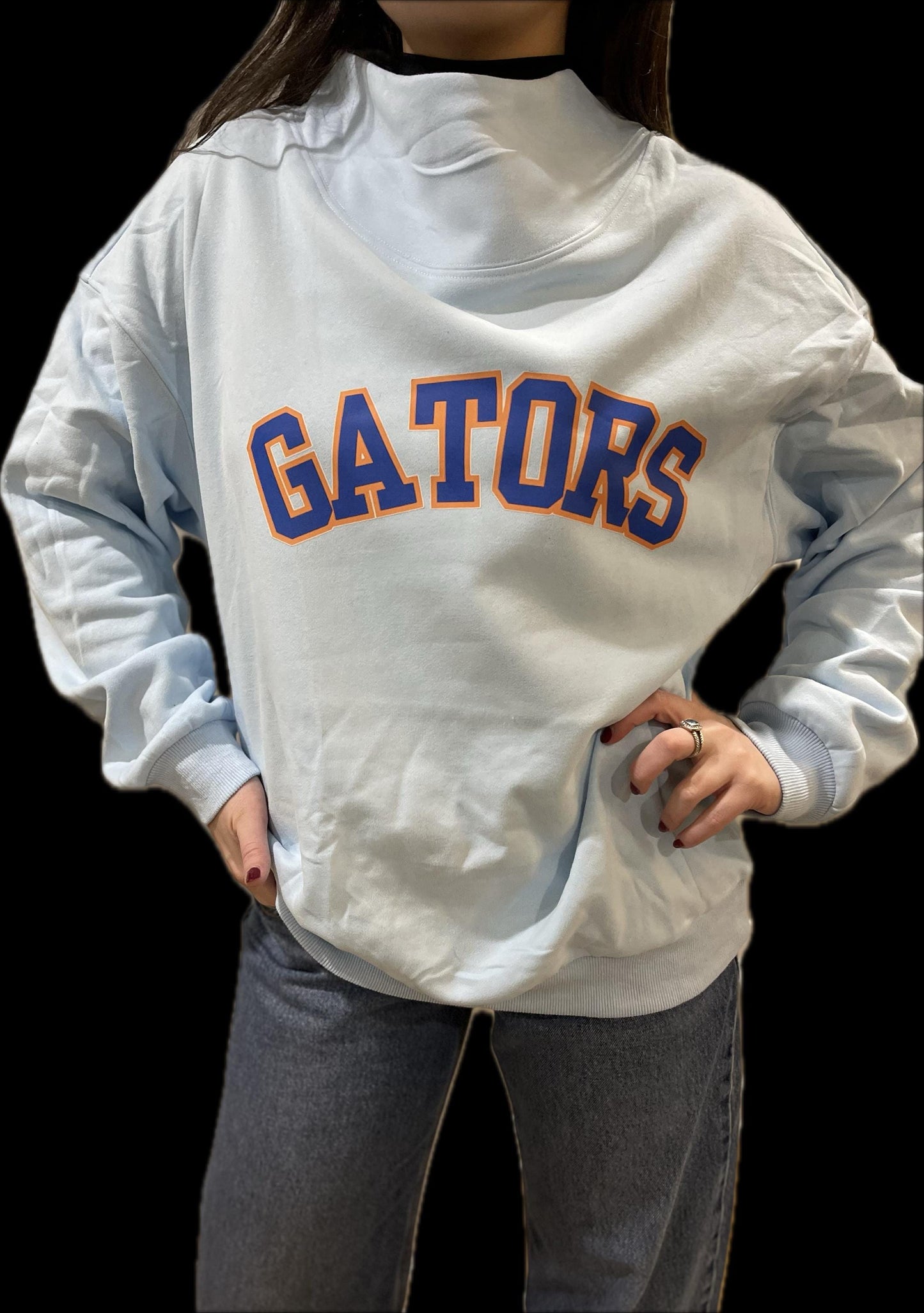 Personalized GAME DAY College Mock Neck Sweatshirt
