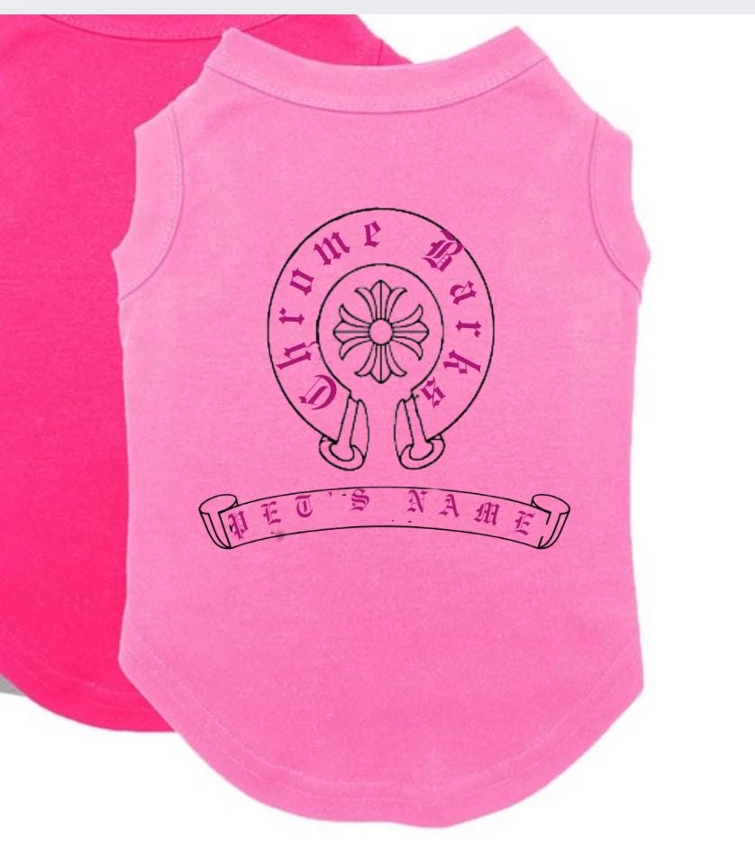 Inspired by iconic Chrome Hearts fashion, this funny and cool dog tee is perfect for pups who love to stand out.
