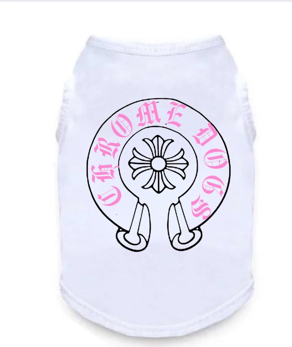 Inspired by iconic Chrome Hearts fashion, this funny and cool dog tee is perfect for pups who love to stand out.
