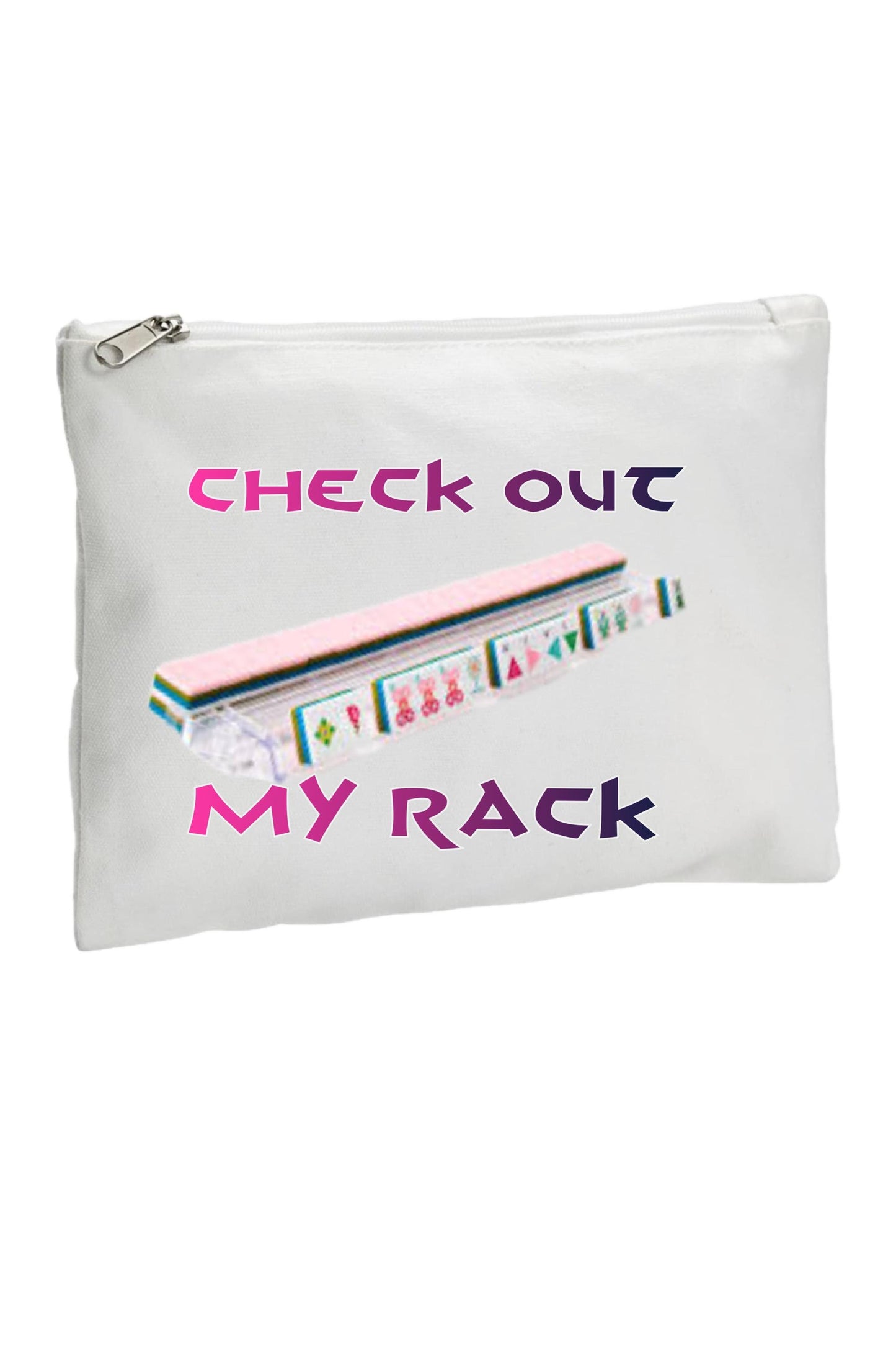 Mah Jong card/money holder zip pouch