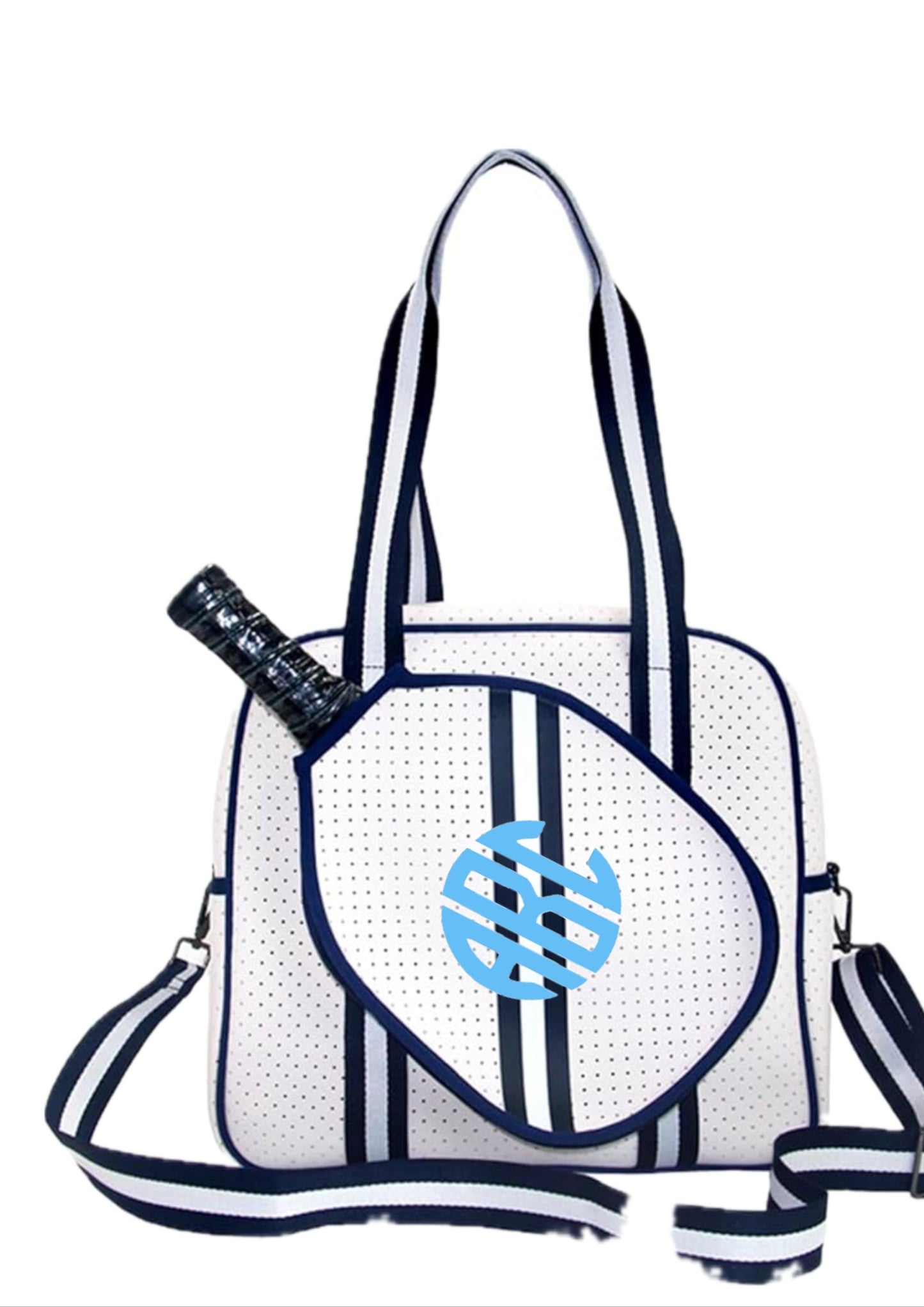 Personalized Embroidered Pickleball water resistant neoprene tote and sling bag (perfect for sorority gift!)