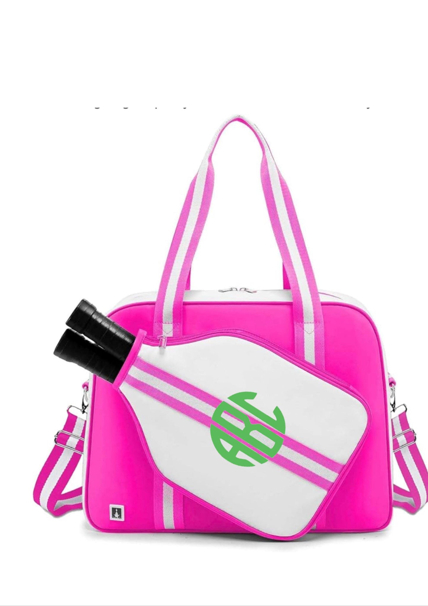 Personalized Embroidered Pickleball water resistant neoprene tote and sling bag (perfect for a friend’s birthday gift!)