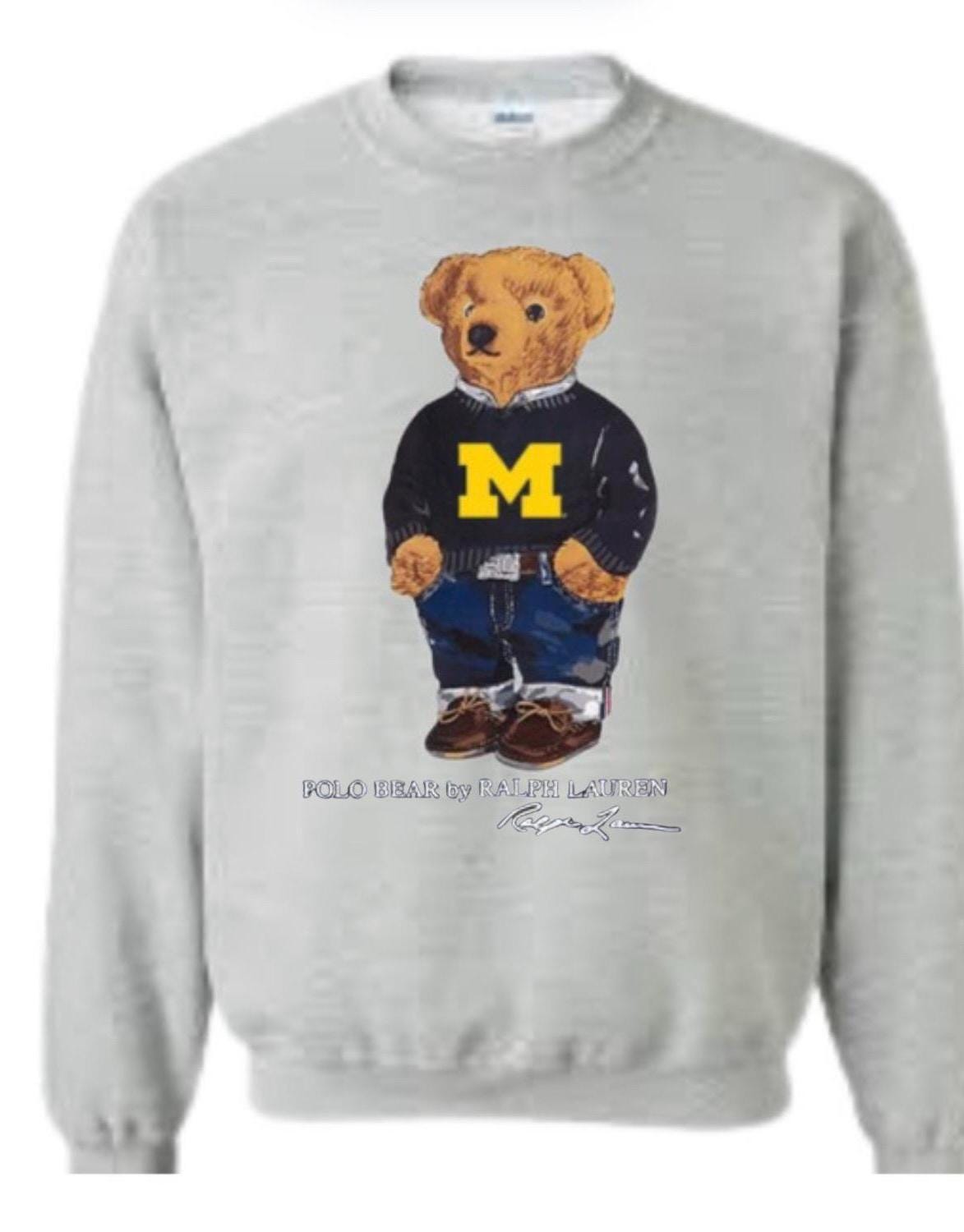 Polo Bear Vintage College Crew Neck Sweatshirt, t shirt (Kids & Adults)