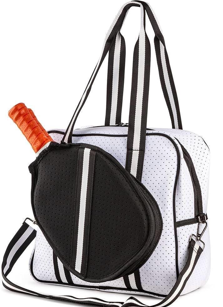 Personalized Embroidered Pickleball water resistant neoprene tote and sling bag (perfect for sorority gift!)