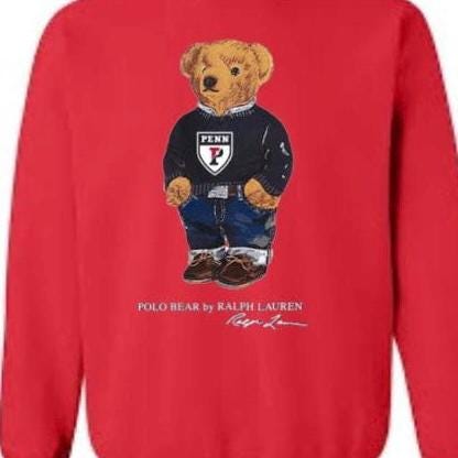 Polo Bear Vintage College Crew Neck Sweatshirt, t shirt (Kids & Adults)