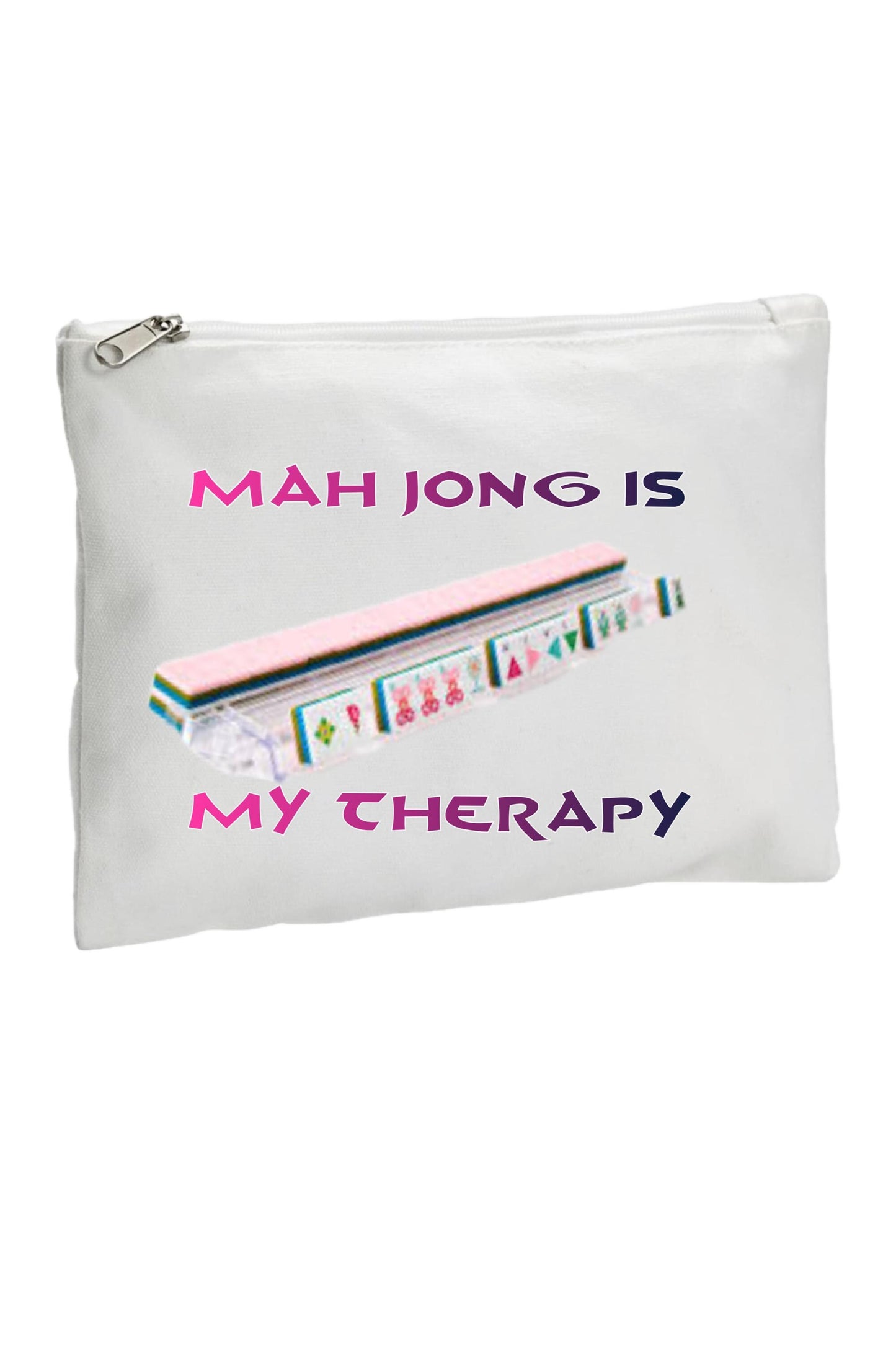 Mah Jong card/money holder zip pouch