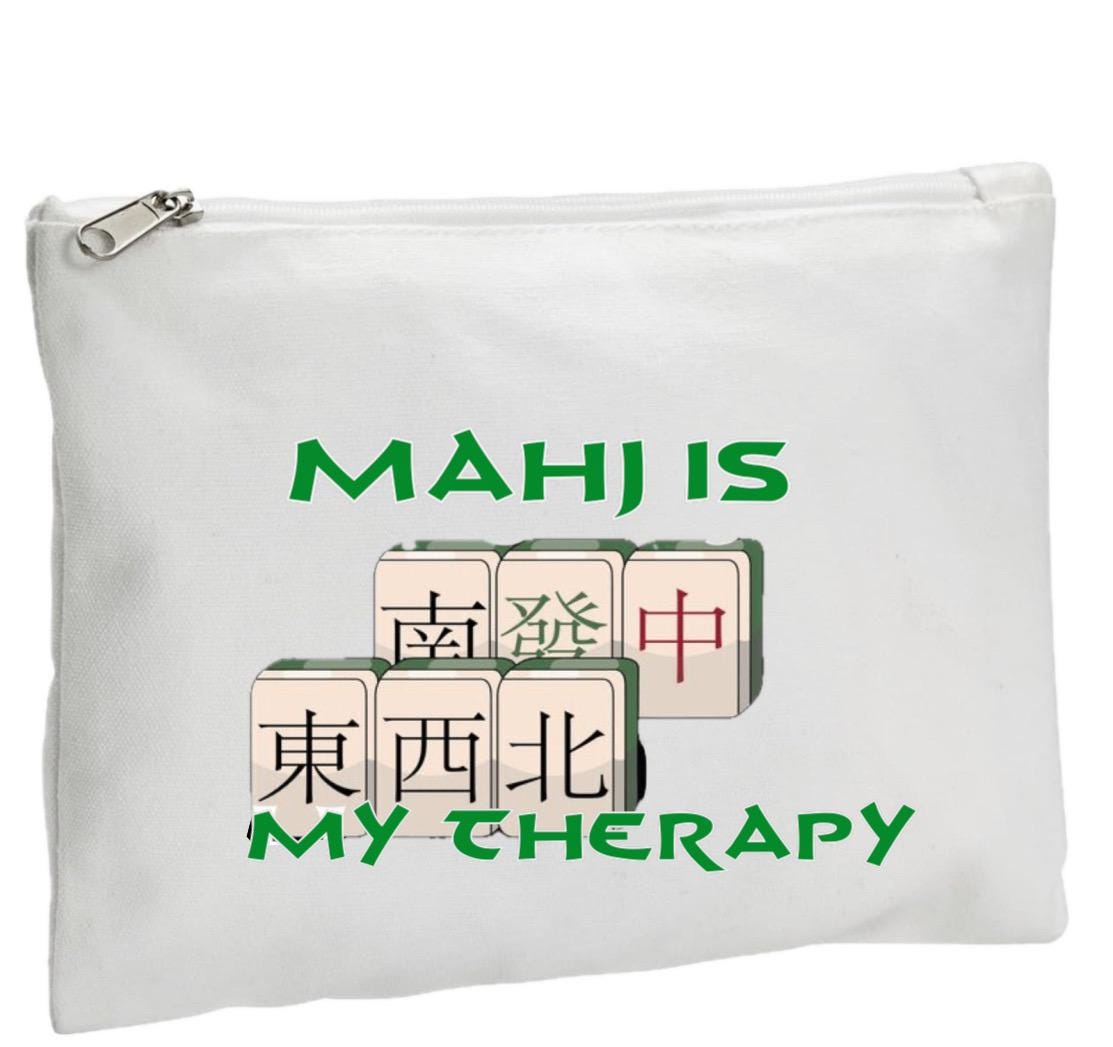 Mah Jong card/money holder zip pouch