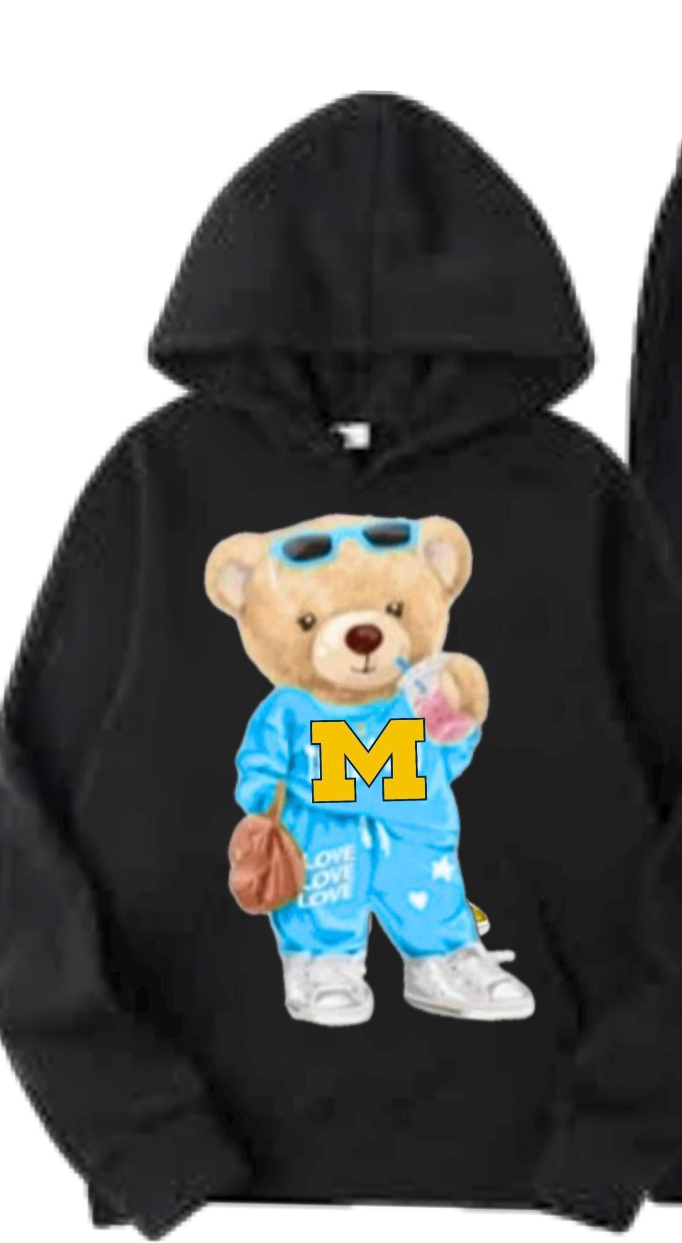 Cute Teddy Bear College or Camp Crew Neck or Pullover Hoodie (kids or adult)