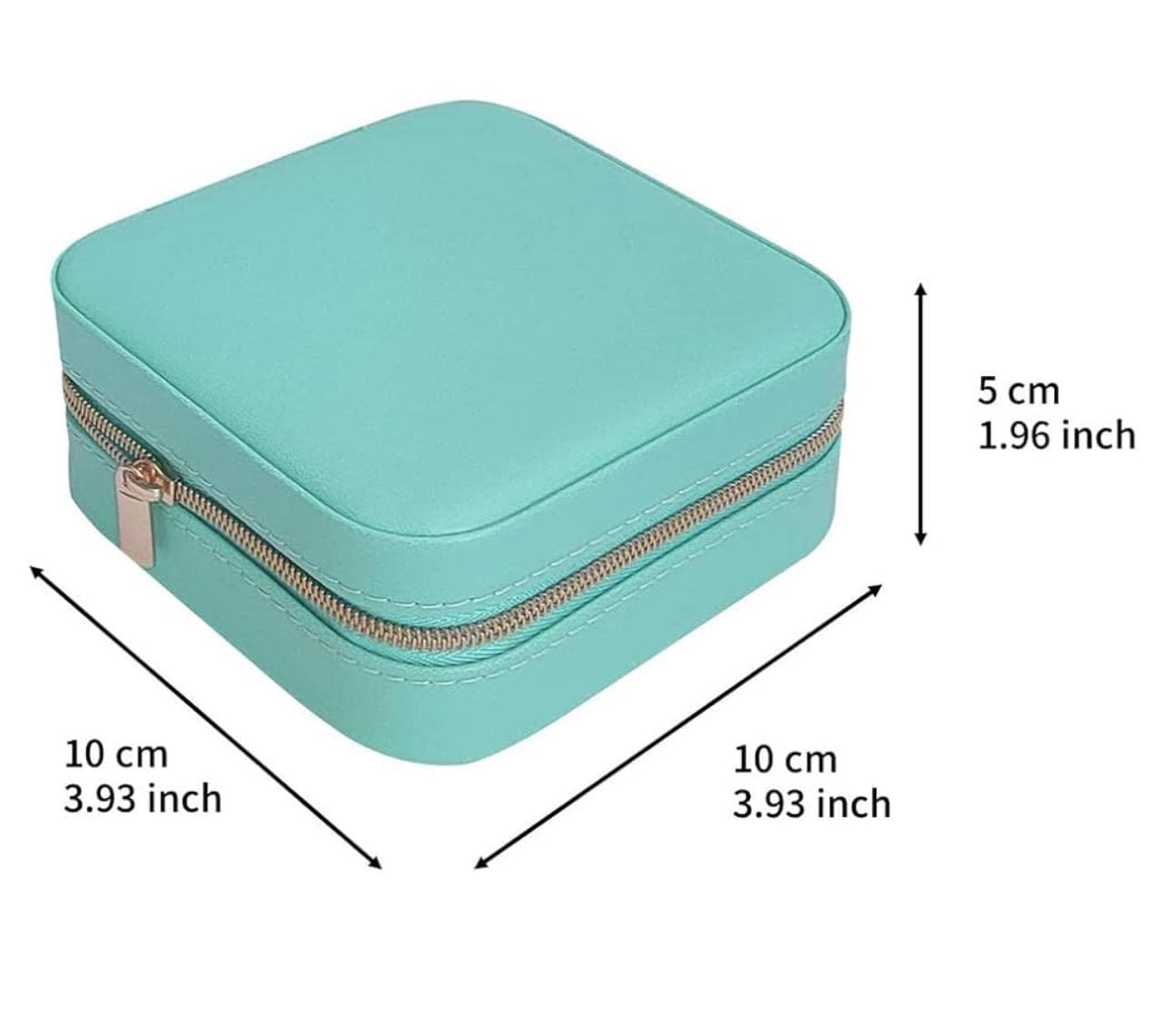 Mini travel Jewelry case with Zipper monogram or college logo faux leather (perfect for the dorm)
