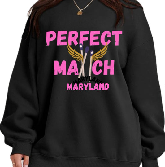 Perfect Match custom oversized sweatshirt (school name/date)