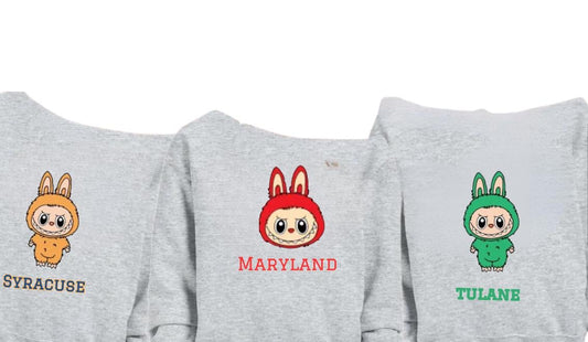 Custom Labubu Youth  cropped tank or off shoulder t – Personalized Camp or School - Cute Labubu-Inspired