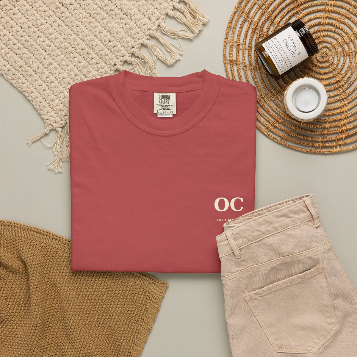 Campus Vibes Garment-Dyed T-Shirt — 'Off Campus University' Minimalist Tee