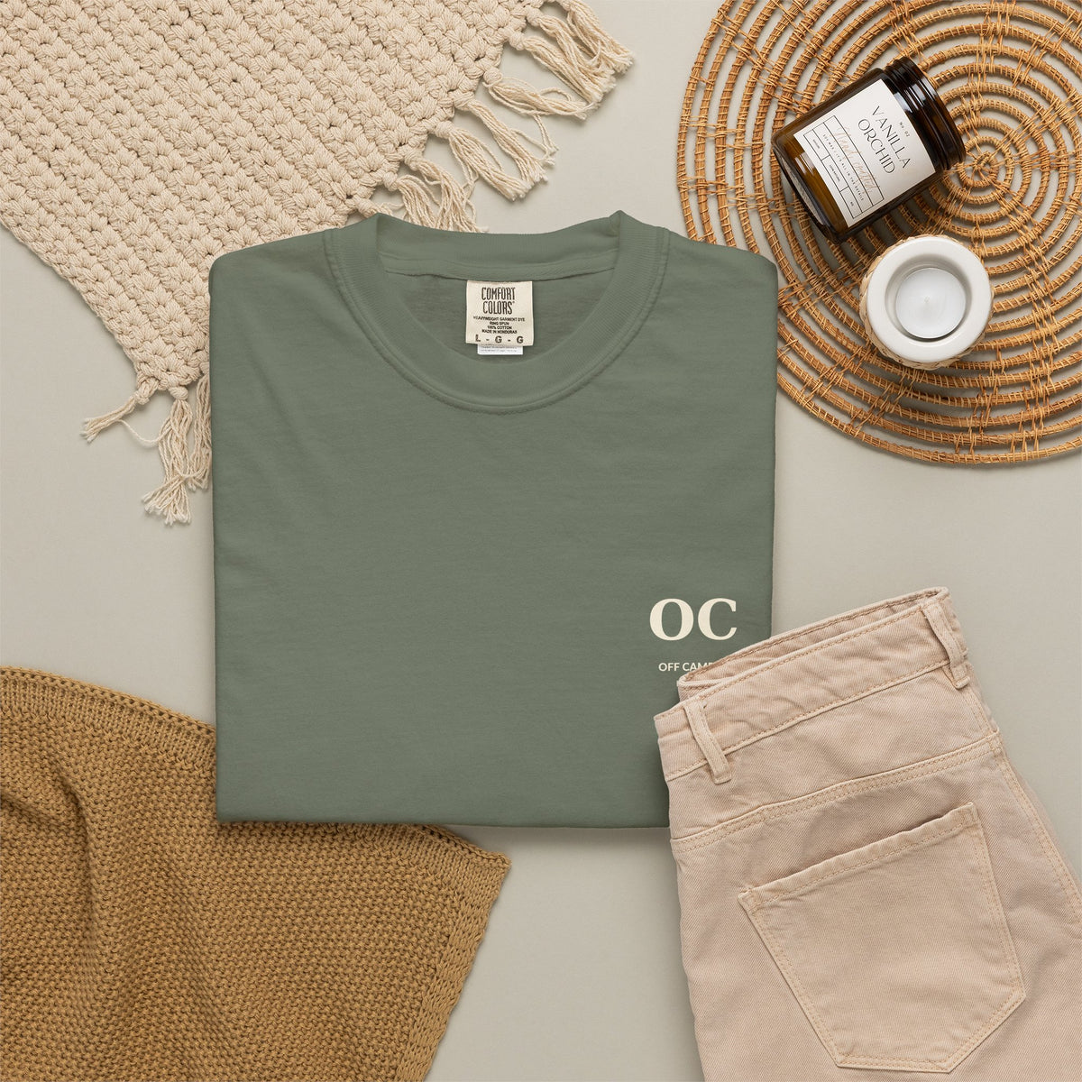 Campus Vibes Garment-Dyed T-Shirt — 'Off Campus University' Minimalist Tee