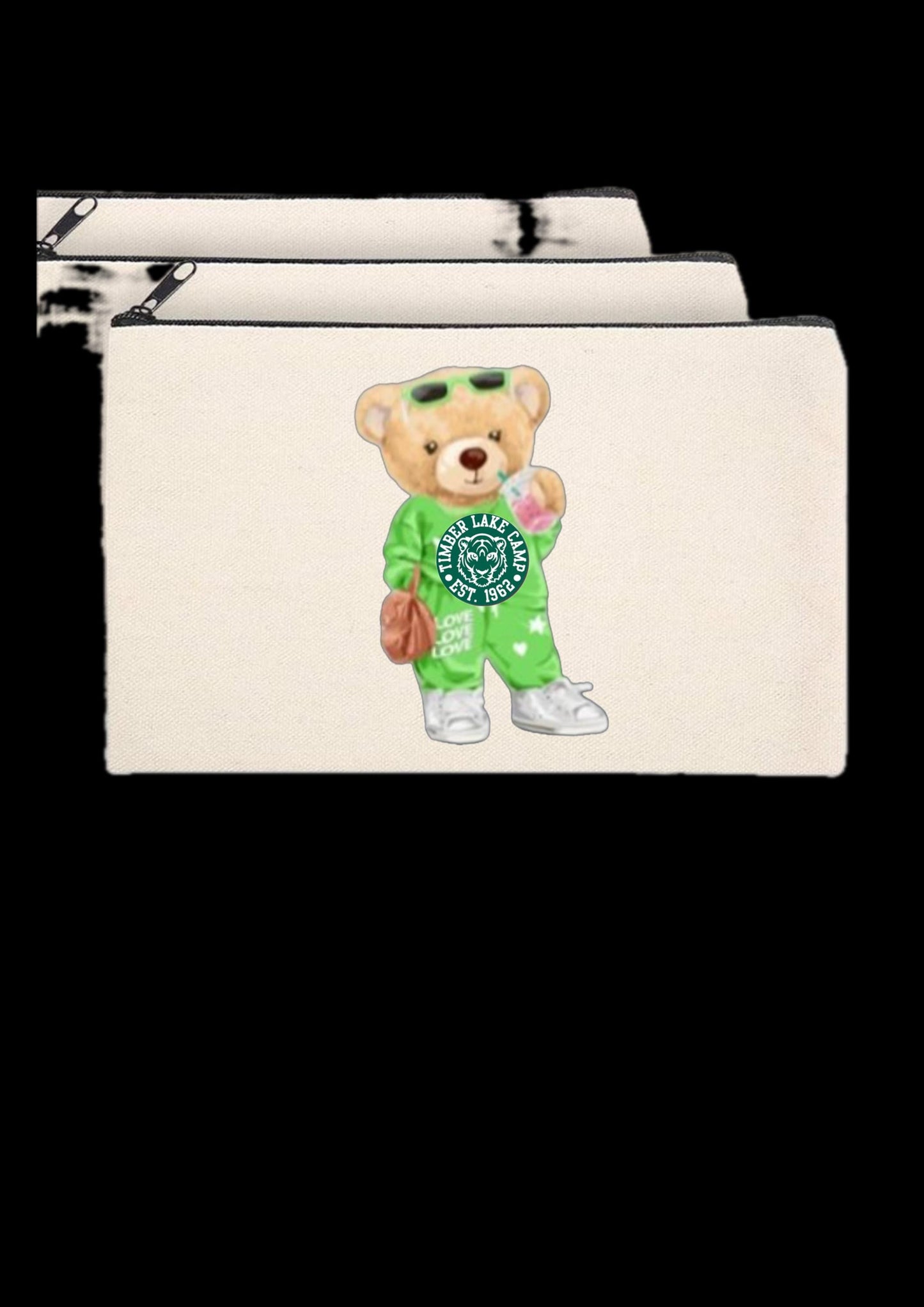 CAMP Custom College(or sorority) Zipper Canvas Pouch (travel, toiletry)