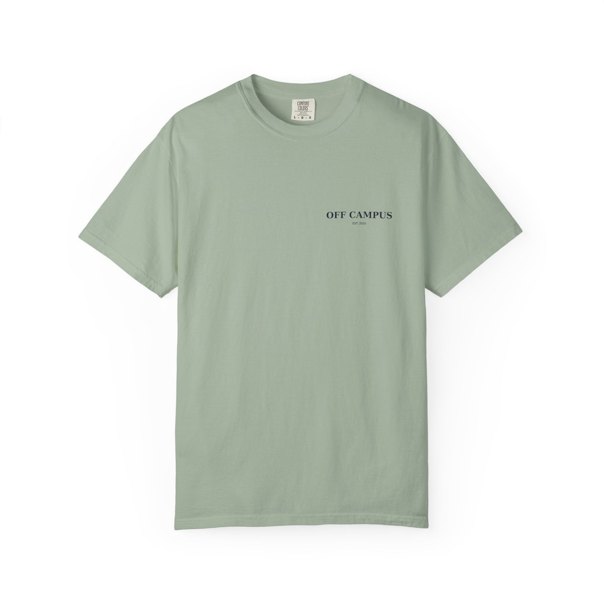Saturday Division Off Campus T‑Shirt — 'Off Campus' Chest Logo & Back 'Saturday Division' Graphic