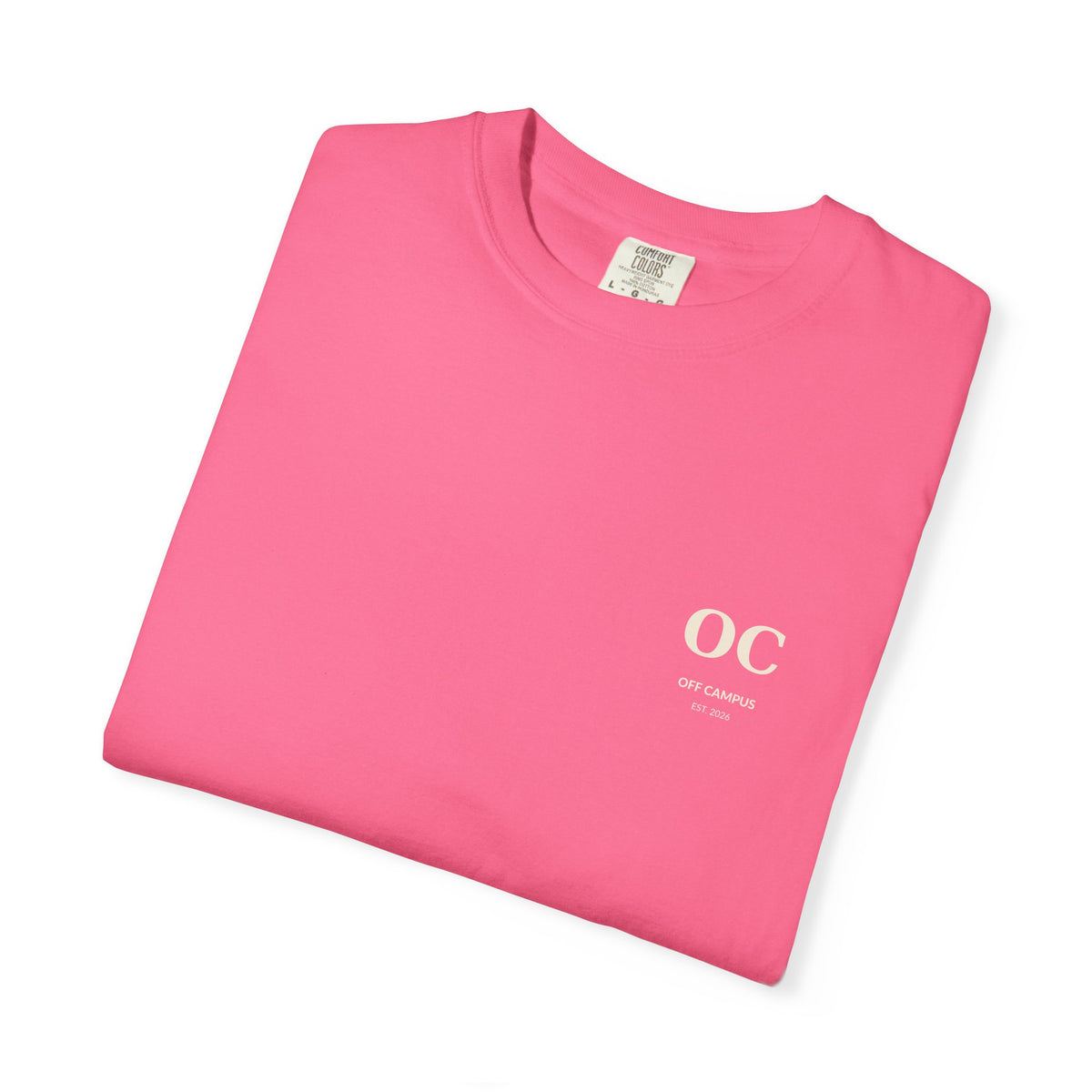 Campus Vibes Garment-Dyed T-Shirt — 'Off Campus University' Minimalist Tee