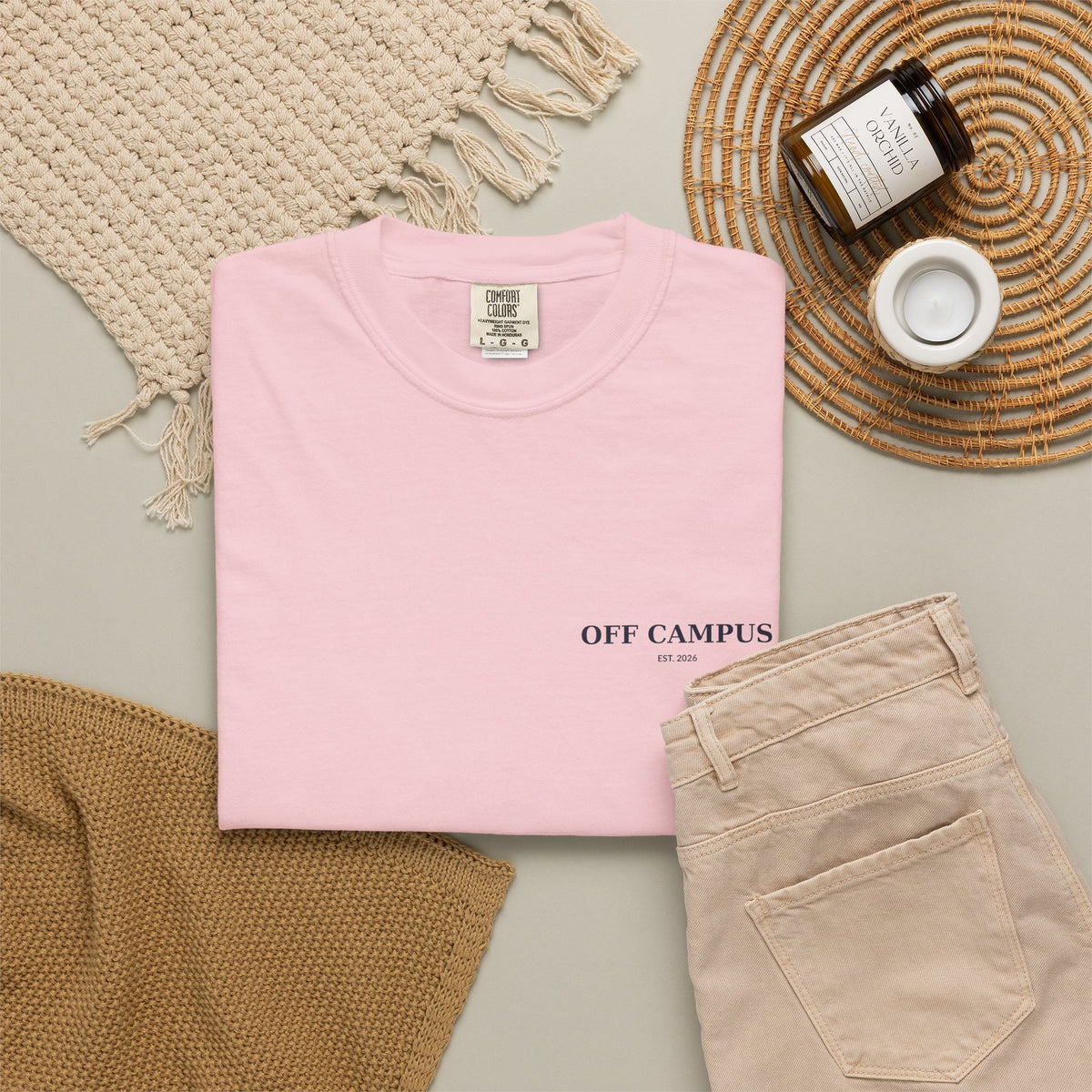 Saturday Division Off Campus T‑Shirt — 'Off Campus' Chest Logo & Back 'Saturday Division' Graphic