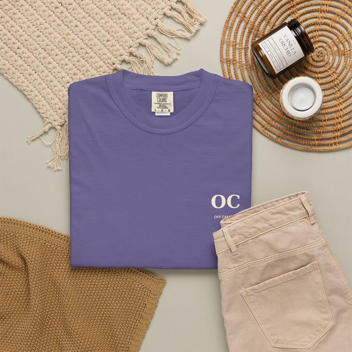 Campus Vibes Garment-Dyed T-Shirt — 'Off Campus University' Minimalist Tee