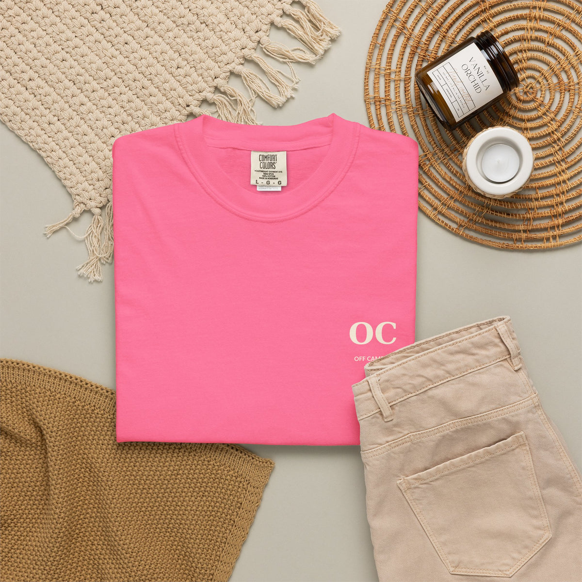 Campus Vibes Garment-Dyed T-Shirt — 'Off Campus University' Minimalist Tee