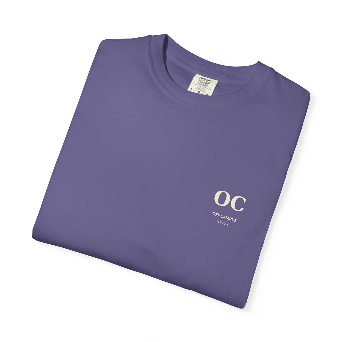 Campus Vibes Garment-Dyed T-Shirt — 'Off Campus University' Minimalist Tee