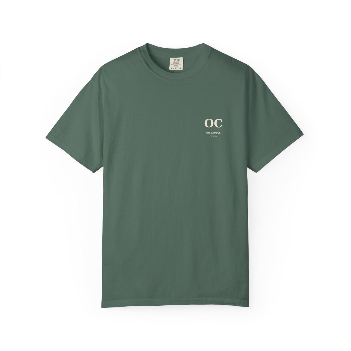 Campus Vibes Garment-Dyed T-Shirt — 'Off Campus University' Minimalist Tee