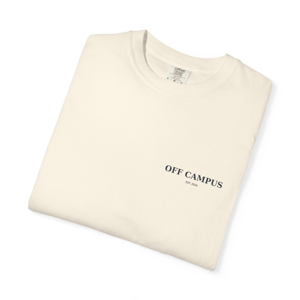 Saturday Division Off Campus T‑Shirt — 'Off Campus' Chest Logo & Back 'Saturday Division' Graphic