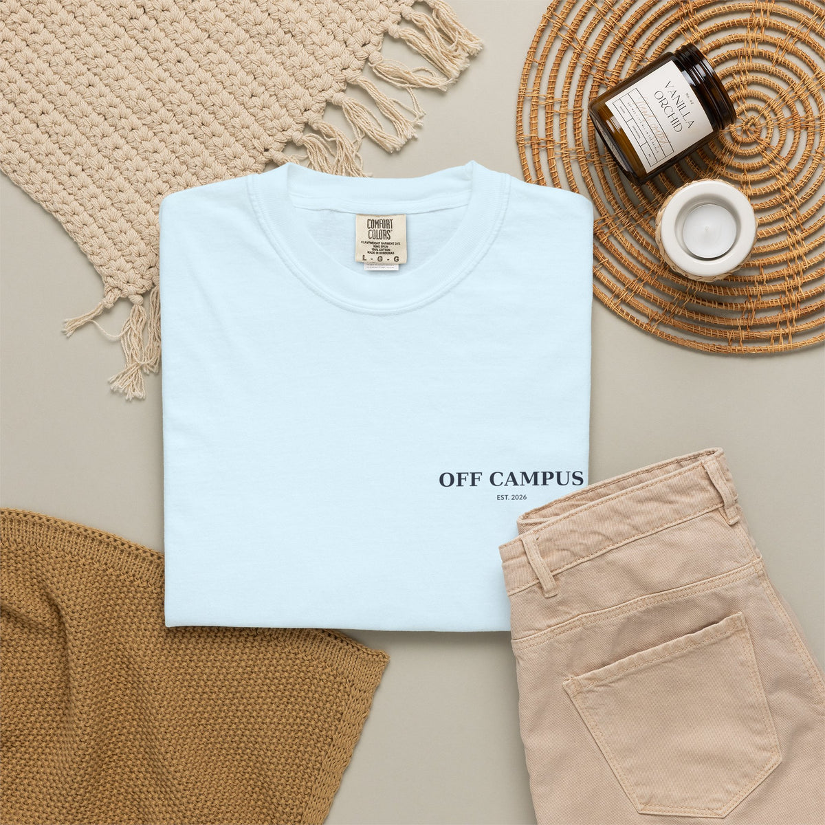Saturday Division Off Campus T‑Shirt — 'Off Campus' Chest Logo & Back 'Saturday Division' Graphic