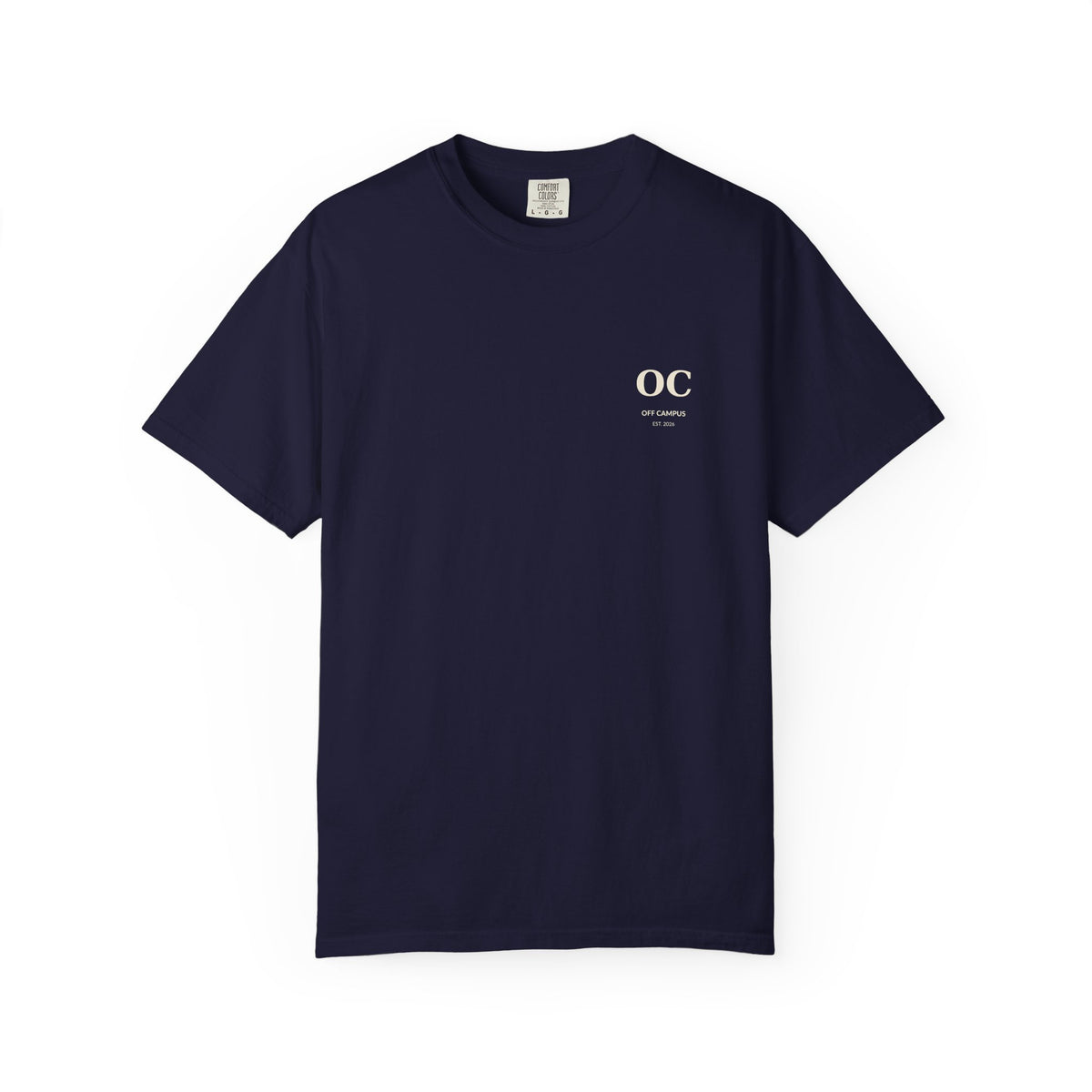 Campus Vibes Garment-Dyed T-Shirt — 'Off Campus University' Minimalist Tee