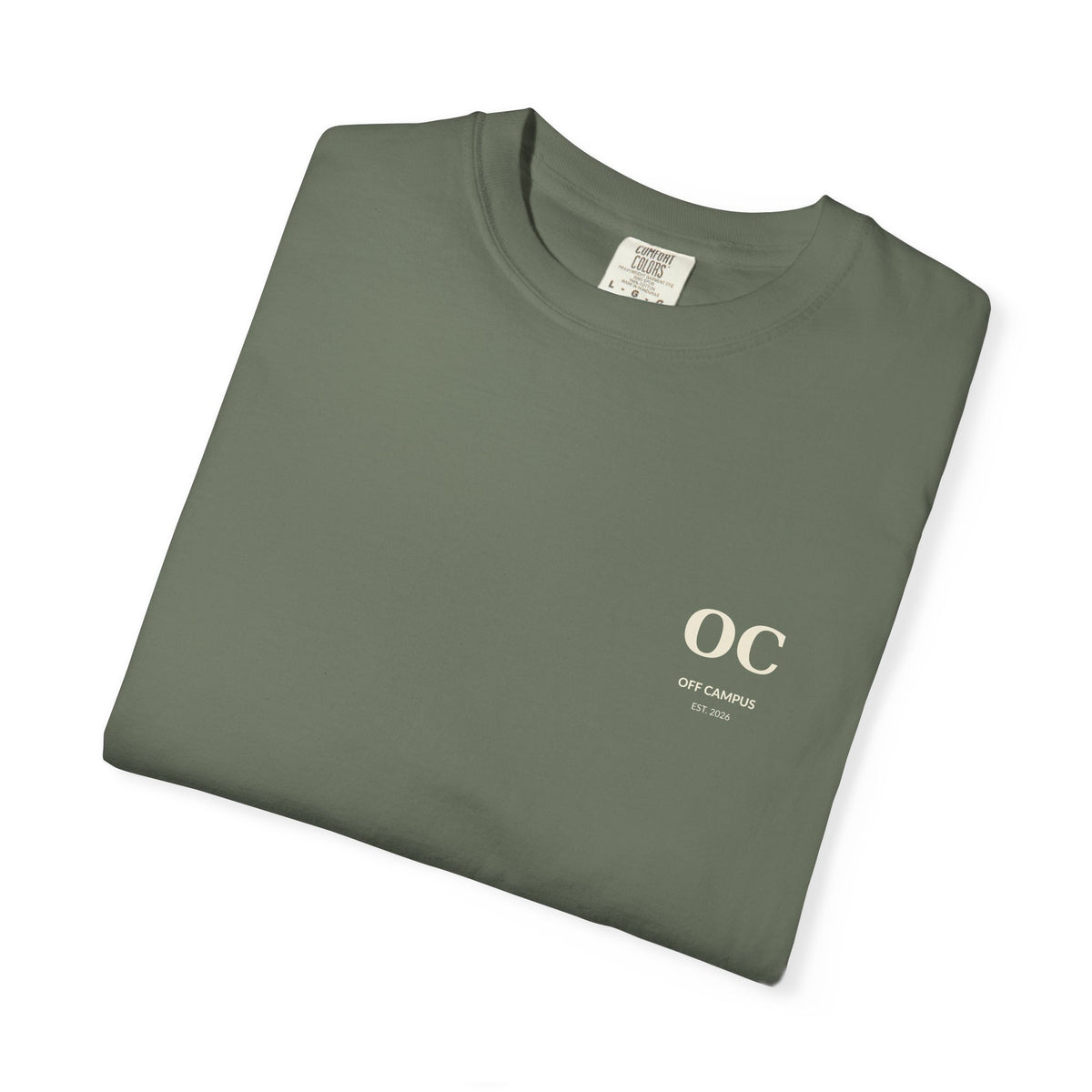 Campus Vibes Garment-Dyed T-Shirt — 'Off Campus University' Minimalist Tee