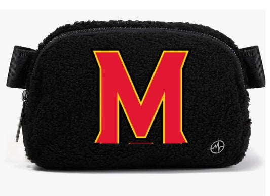 Custom Gameday or Travel Sherpa Waist Fanny pack with Adjustable Strap - Crossbody