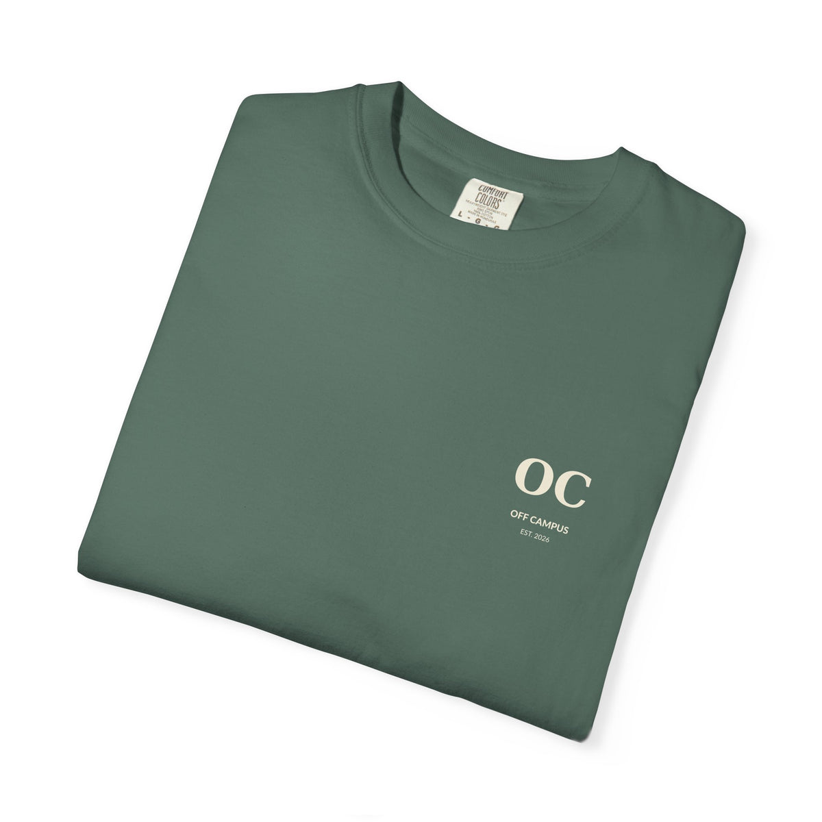 Campus Vibes Garment-Dyed T-Shirt — 'Off Campus University' Minimalist Tee