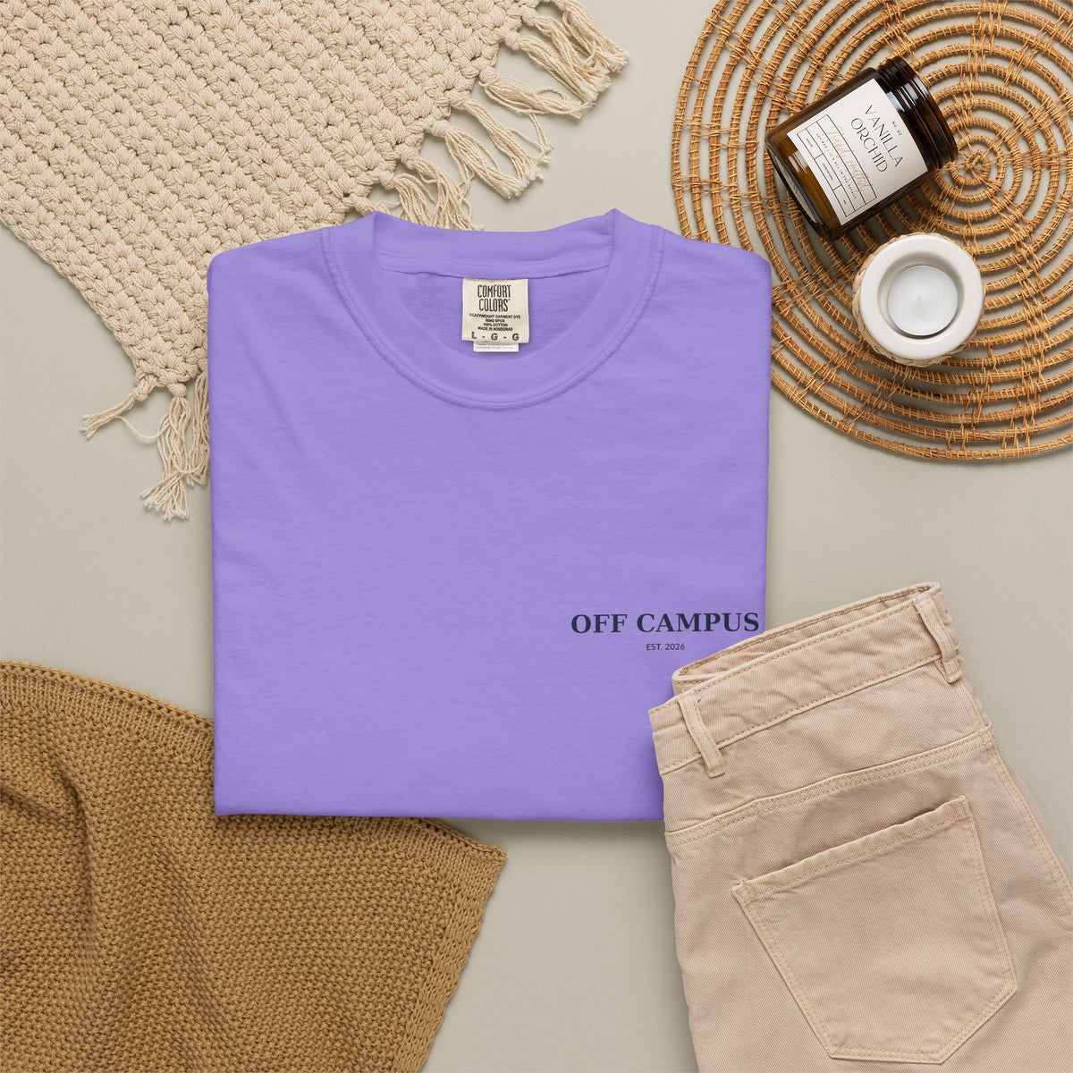 Saturday Division Off Campus T‑Shirt — 'Off Campus' Chest Logo & Back 'Saturday Division' Graphic