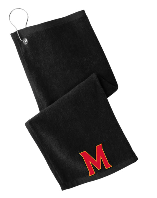 Golf Towels w/ Grommet and Hook Terry Velour with logo