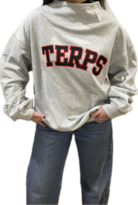 Personalized GAME DAY College Mock Neck Sweatshirt