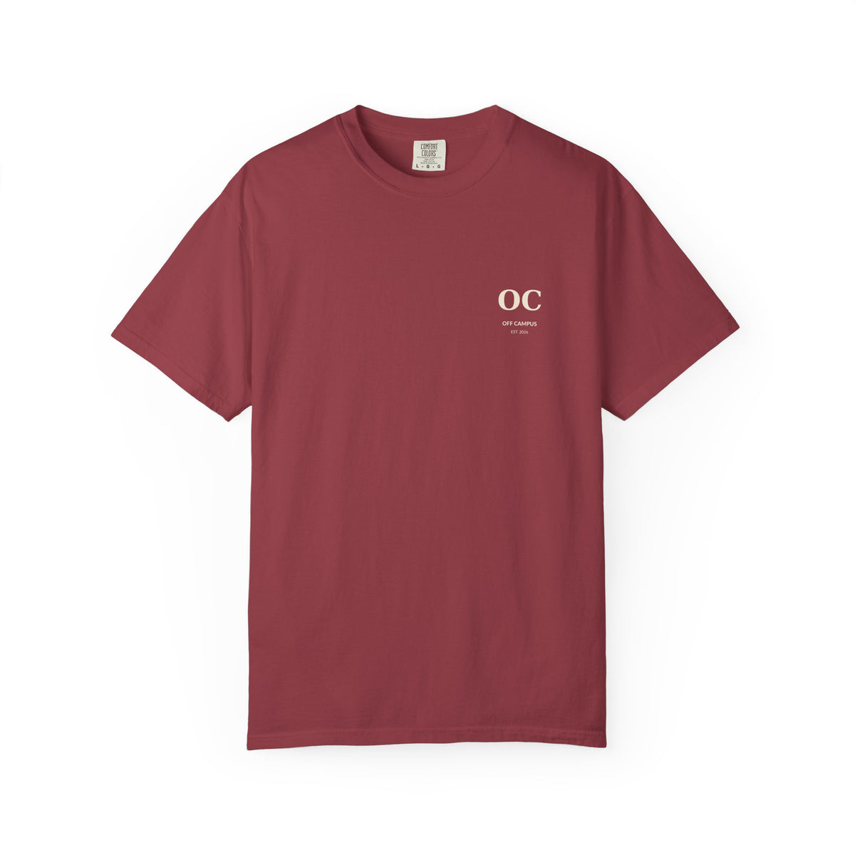 Campus Vibes Garment-Dyed T-Shirt — 'Off Campus University' Minimalist Tee