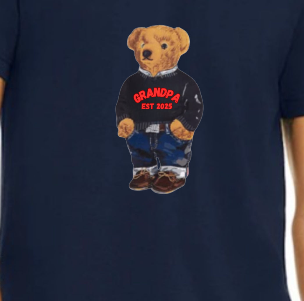 Custom Polo Bear Sweatshirt Personalized Family Gift | Grandpa, Grandma, Uncle, Aunt, Dad “Est. 2025”