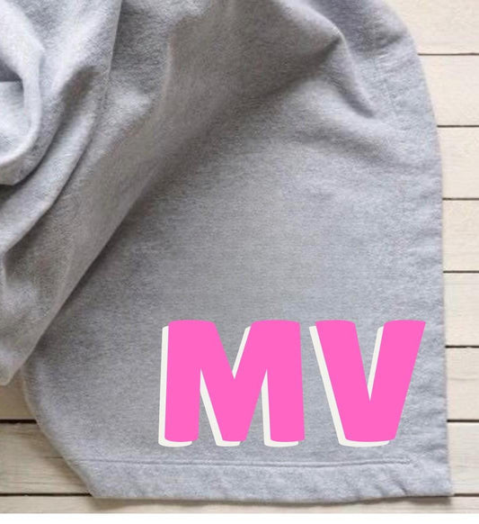 Initial/Monogram  Fleece Blanket 50x60