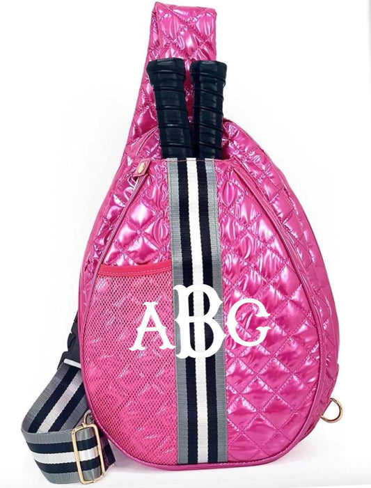 Personalized/Embroidered  Pickleball Sling Quilted Crossbody Bag (add monogram or name or sorority letters)