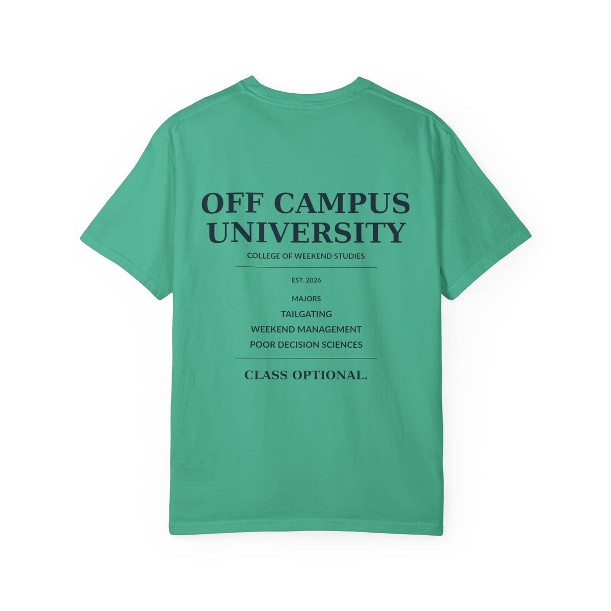 T-Shirt — "Off Campus University" Vintage Campus Tee