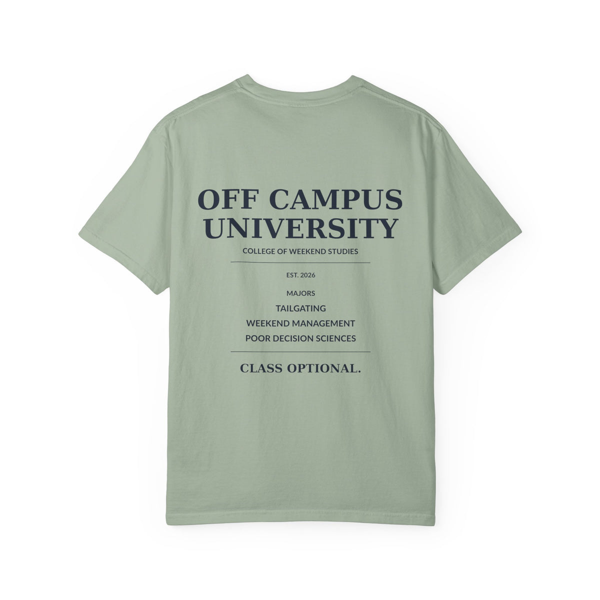 T-Shirt — "Off Campus University" Vintage Campus Tee