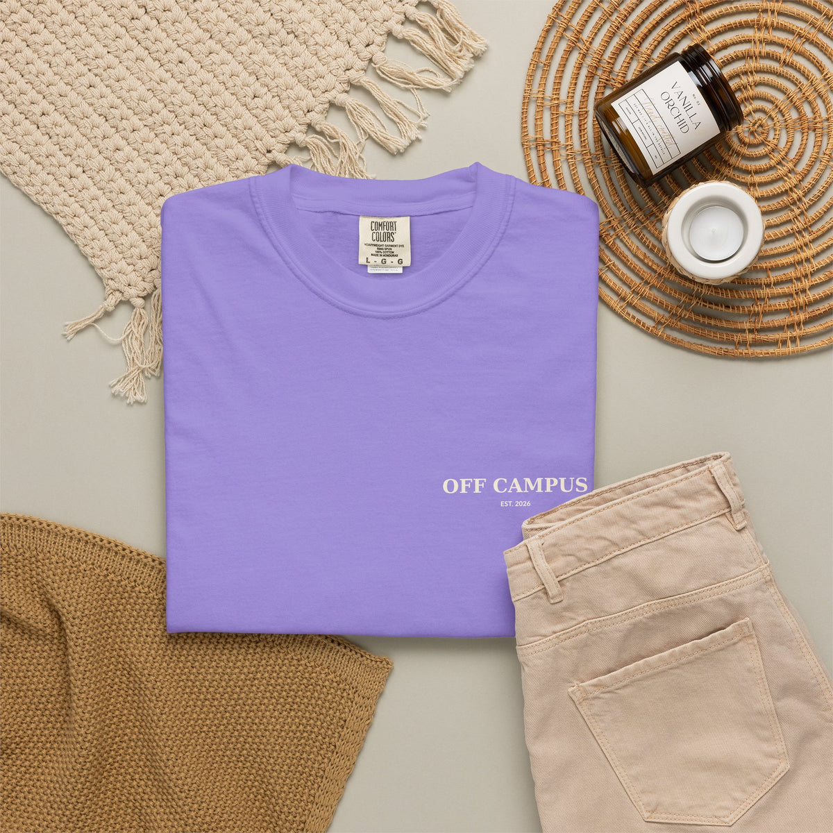 Saturday Division T-Shirt — “Off Campus” Vintage Garment-Dyed Tee