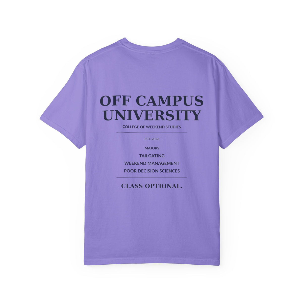 T-Shirt — "Off Campus University" Vintage Campus Tee