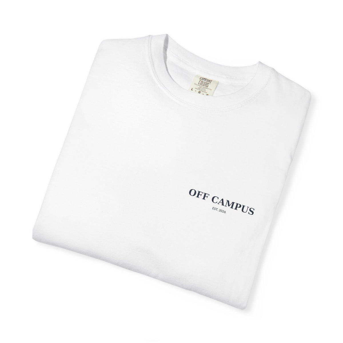 Saturday Division Off Campus T‑Shirt — 'Off Campus' Chest Logo & Back 'Saturday Division' Graphic