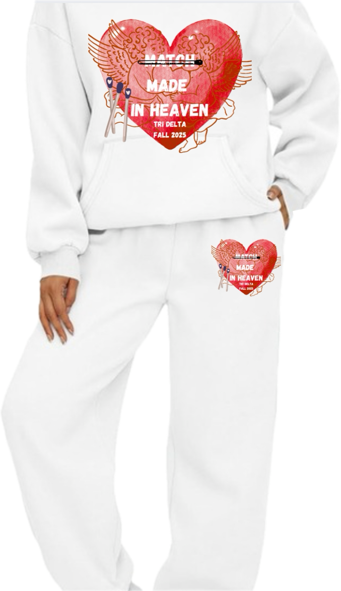 Match Made in Heaven custom oversized sweatshirt (school name/date)