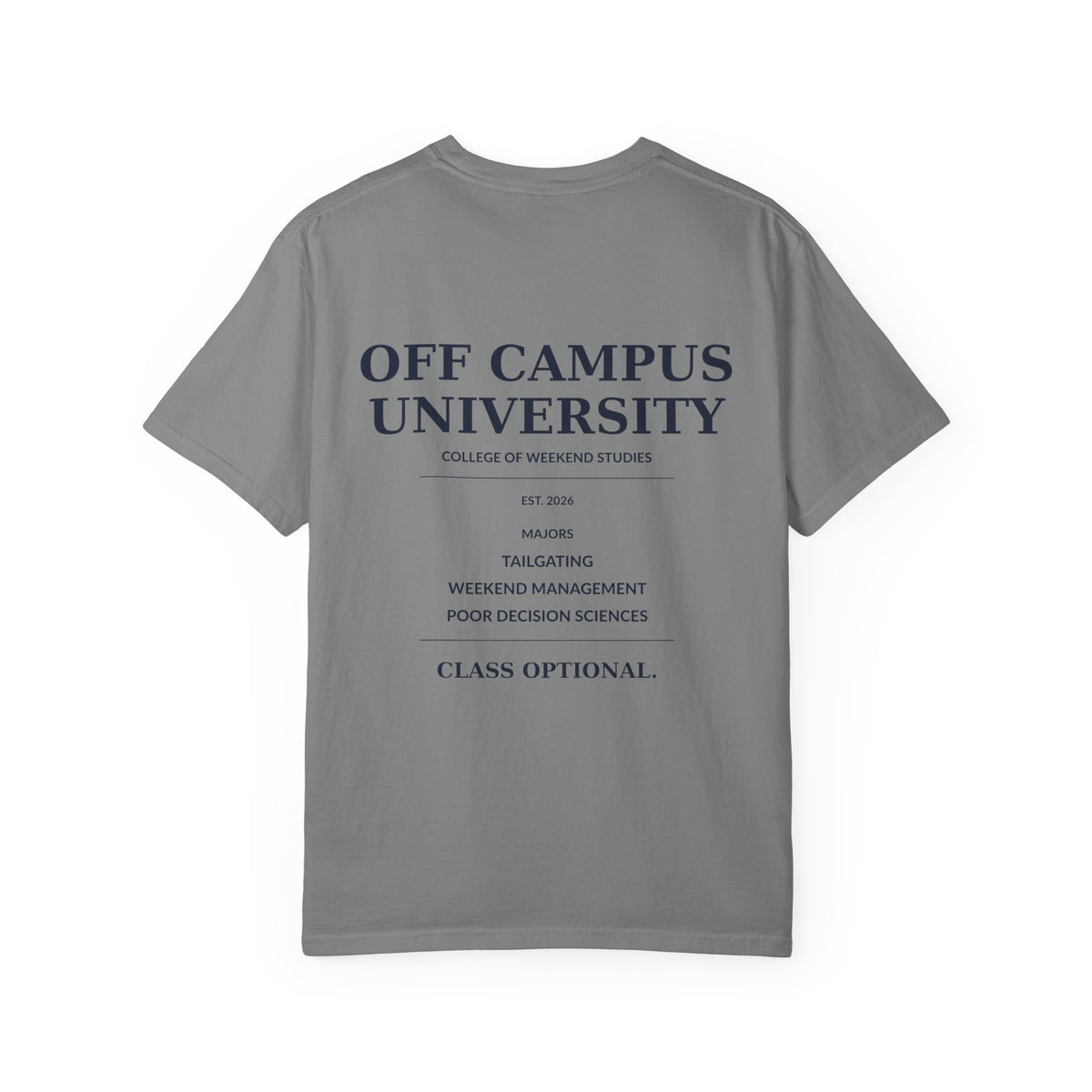 T-Shirt — "Off Campus University" Vintage Campus Tee